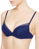 Myrta Lace Push-Up Bra, Dark Blue