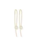 14K Gold Pearl Thread-Through Earrings