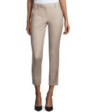 Treeca Cl. Continuous Cropped Pants, Gray Khaki