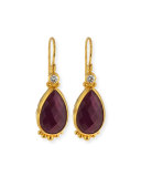 Elements 24k Gold Constantine Ruby Teardrop Earrings