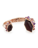 Gold Struck Garnet, Ruby & Amethyst Bracelet