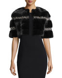 Beaded Mink-Fur Bolero