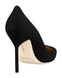 BB Suede 105mm Pump, Black