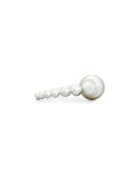 Diamond-Striped White South Sea Pearl Ring, Size 6.5