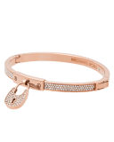 Heritage Pavé Padlock Charm Bangle