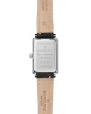 Shirley 32mm Alligator Strap Watch with Diamond Stripes, Black