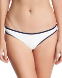 St. Kitts Binding Hipster Swim Bottom, White