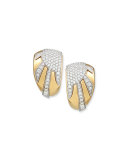 18k Gold Diamond Sun Ray Earrings