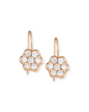 18K Rose Gold & Diamond Floral Drop Earrings