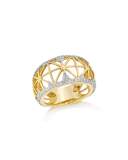 Libterté Band Ring with Diamonds in 18K Gold
