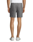 Heather Knit Twill Shorts, Gray