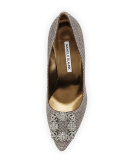 Hangisi 105mm Glitter Fabric Pump, Bronze