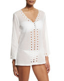 Oasis Cutout Voile Tunic Coverup
