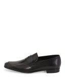 Leather Dress Penny Loafer, Black