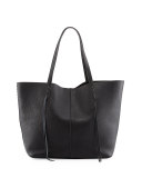 Medium Unlined Whipstitch Tote Bag, Black