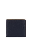 Bonett Leather Single-Fold Wallet, Blue