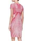 Thilo Westermann Short-Sleeve Petal-Print Dress, Orchid