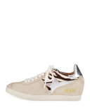 Guepard Suede & Calf Hair Sneaker