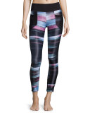 Magnify Athletic Leggings, Blur/Black