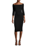 Broad Reach Off-the-Shoulder Sheath Dress