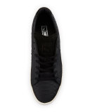 Men's Clyde MII Snakeskin-Textured Low-Top Sneaker, Black