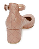 Greta Driver Mid Quilted Pump, Praline