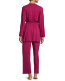 Lux Jersey 3-Piece Pajama Set, Ruby