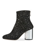 Speckled Chunky Zip-Up Bootie