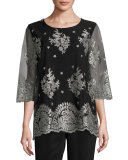 Luxury Lace 3/4-Sleeve Tunic 