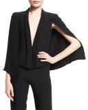 Deep-V Cape Jacket, Black