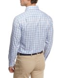Gion Check Sport Shirt, Light Blue