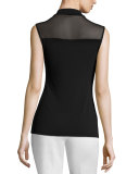 Tess Mock-Neck Illusion Top