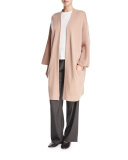 Blanket Cashmere Coat Cardigan, Rose Hip