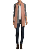 Rustic Organic Linen Speckle Cardigan, Ash