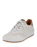 Men's CRT300v1 Leather Trainer Sneaker, White/Tan