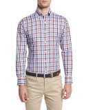 Hawthorne Cotton-Cashmere Full-Zip Cardigan, Barchetta Blue