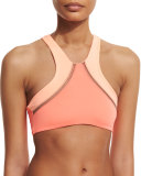 Starfish Surfer Reversible High-Neck Swim Top, Orange