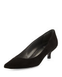 Poco Suede Kitten Heel Pump, Black
