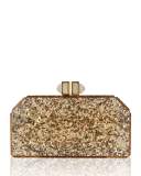 Specchio Pailettes Resin Clutch Bag