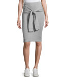 Beam Seas Tie-Front Sweater-Knit Skirt