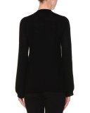 Button-Front Slim-Fit Cardigan, Black