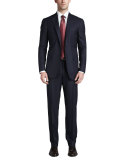 Solid Wool Suit, Navy