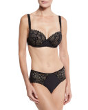 Hanae Padded Balconette Bra, Black