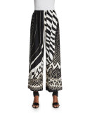 Animal Instinct Wide-Leg Pants 
