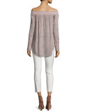 Cropped Stretch Leggings, Soft White