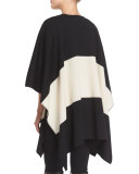Milano Knit Striped Wrap, Caviar/Multi