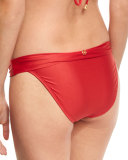 Bia Solid Swim Bottom, Red