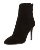 Suede High-Heel Bootie, Black (Nero)