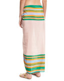 Borel Soft Voile Pareo Coverup, Green/Orange/Blue/Pink