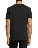 Lanesbury Brushstroke Check Short-Sleeve T-Shirt, Black